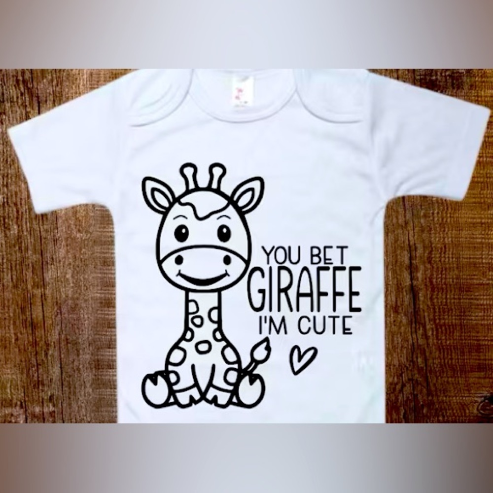 ✨3/20 White short sleeve onsie vinyl cut and heat pressed by me. Variety sizes.✨